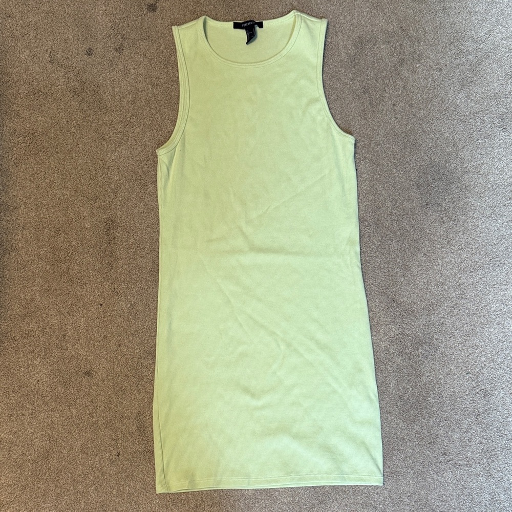 Forever 21 Lime Ribbed Bodycon Mini Dress Size M